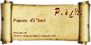 Papos Ábel névjegykártya