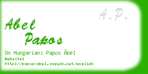 abel papos business card