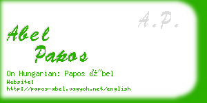 abel papos business card